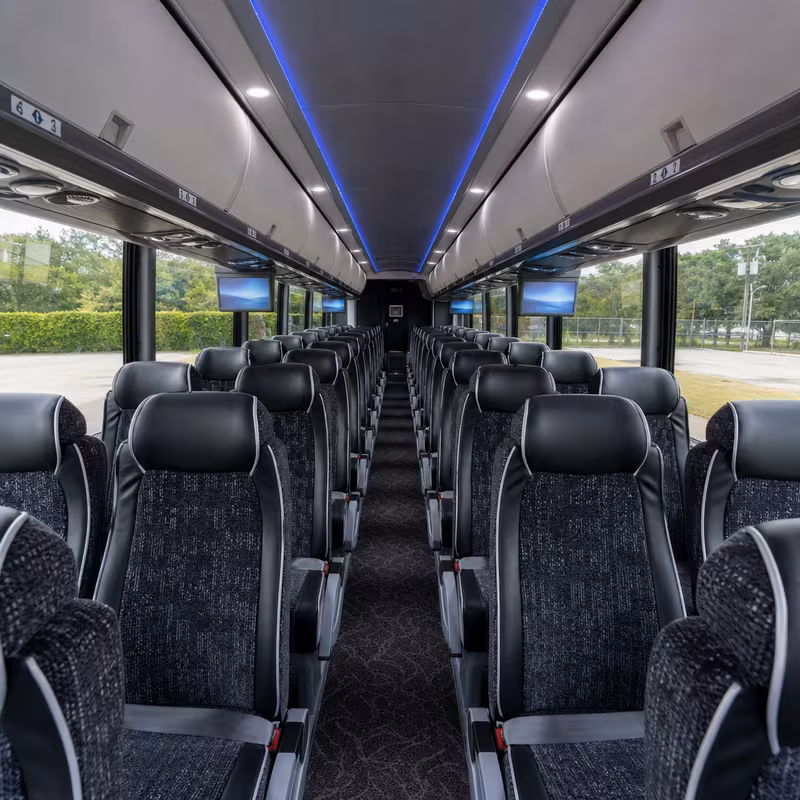 40-56 Passenger Charter Bus Interior