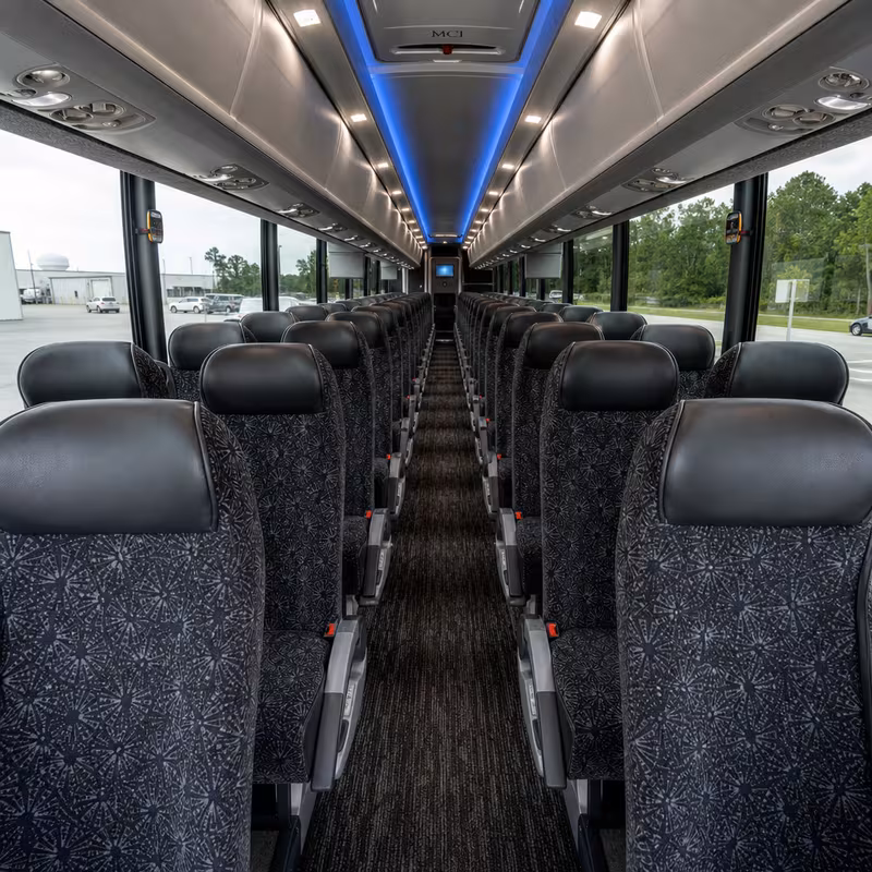 40-56 Passenger Charter Bus Interior