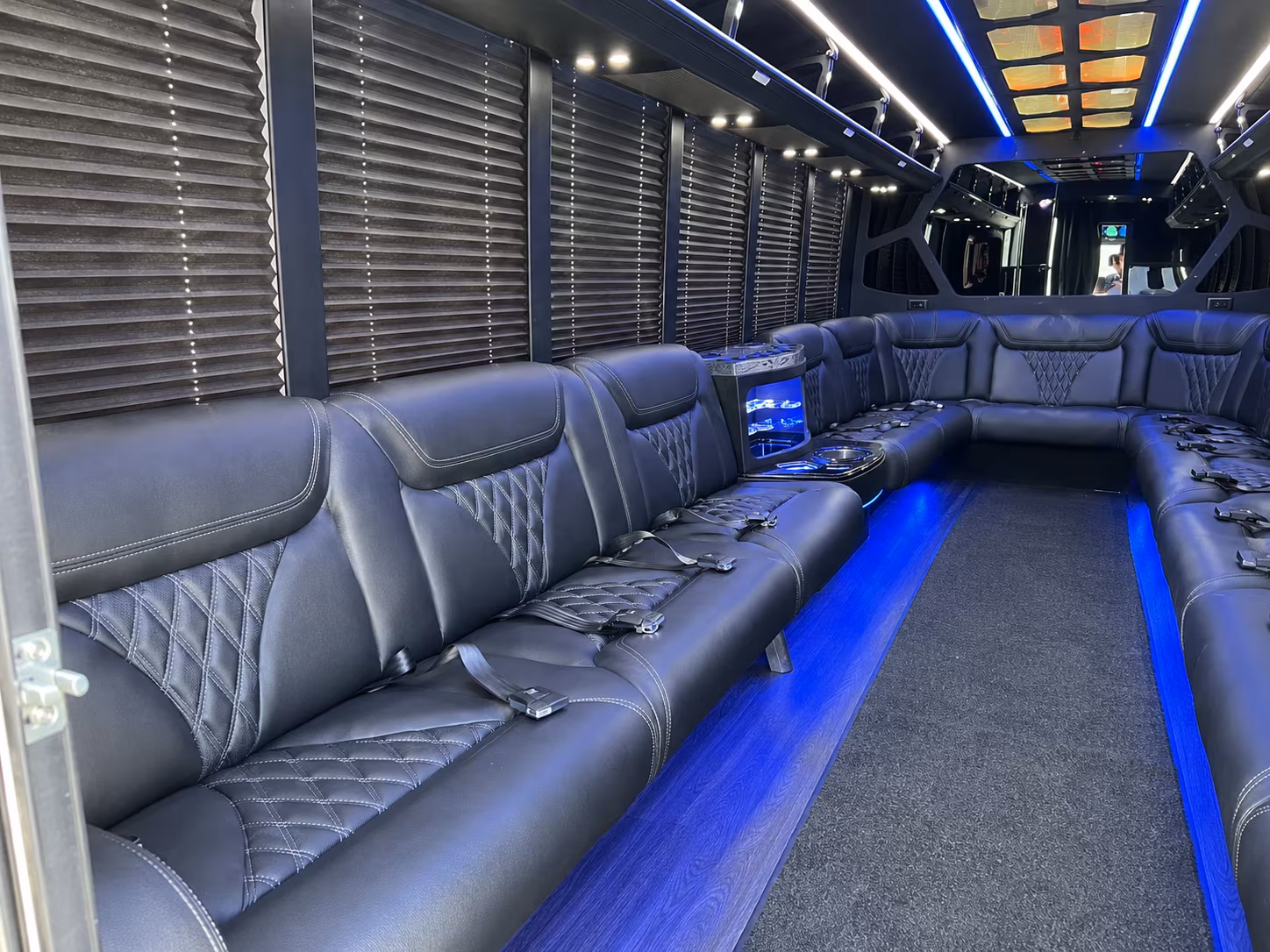 Garland Birthday, Sweet 16, & Quinceañera Transportation party bus exterior