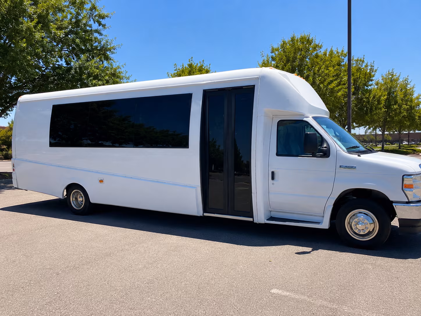 Garland Birthday, Sweet 16, & Quinceañera Transportation party bus exterior