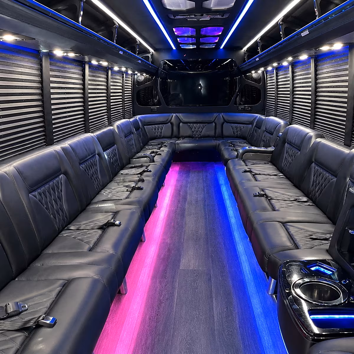 Garland Concert & Music Festival Transportation party bus interior