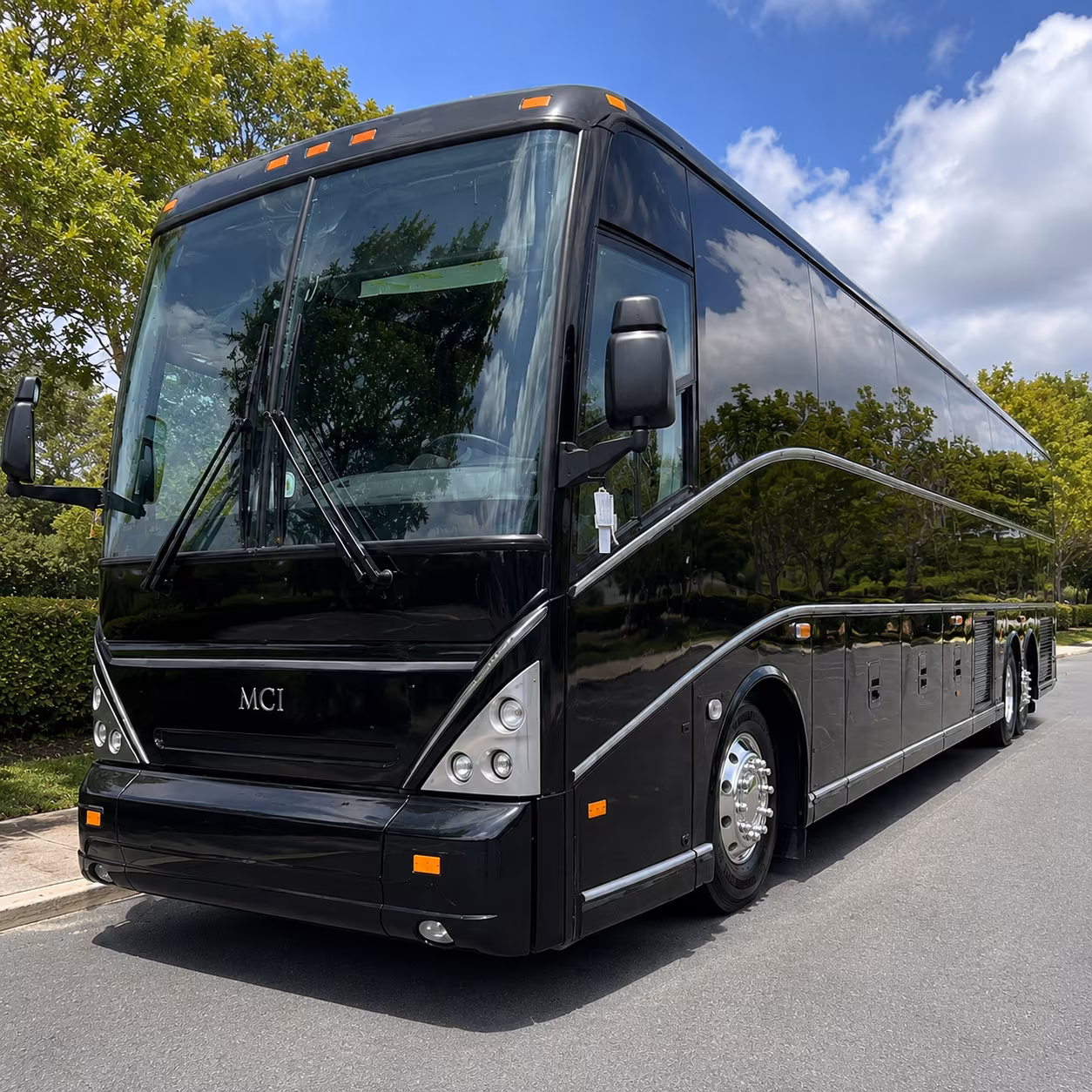 Garland Corporate Transportation party bus exterior
