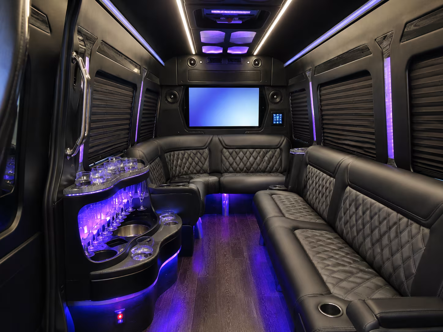 Garland Corporate Transportation party bus exterior