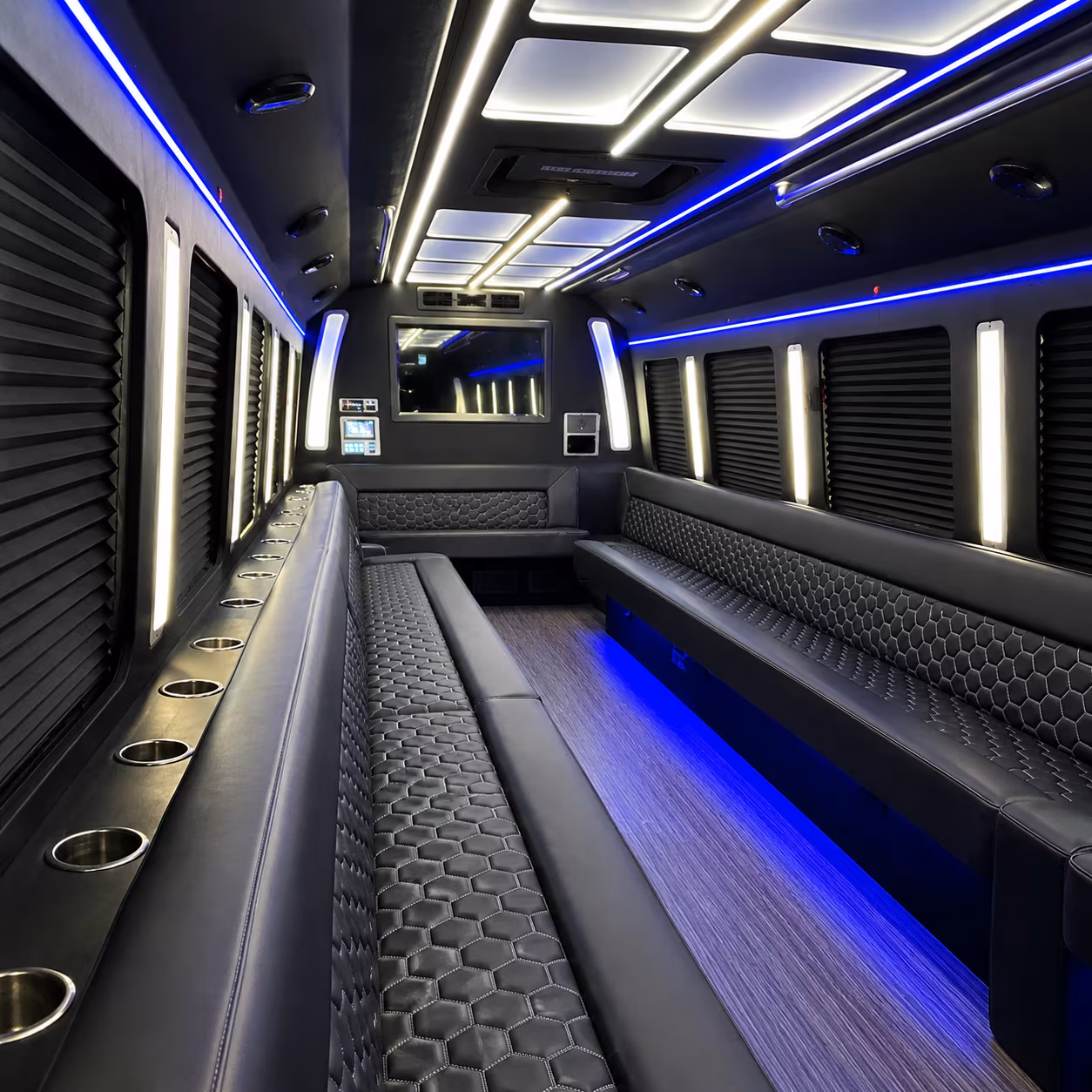 Garland Private Event Transportation party bus exterior