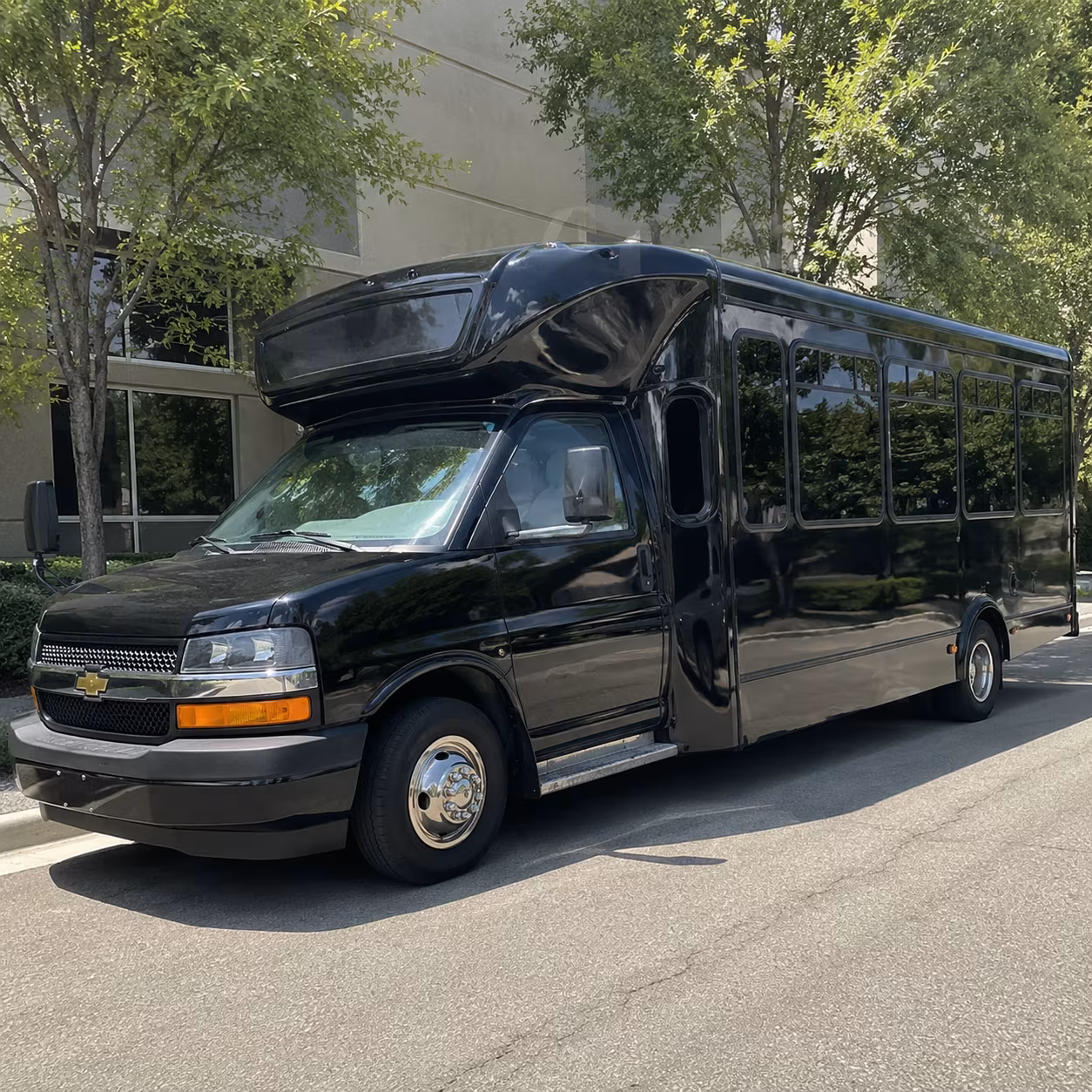 Garland Private Event Transportation party bus exterior