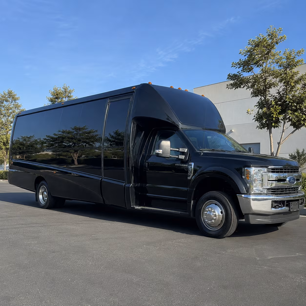 Garland Private Event Transportation party bus exterior