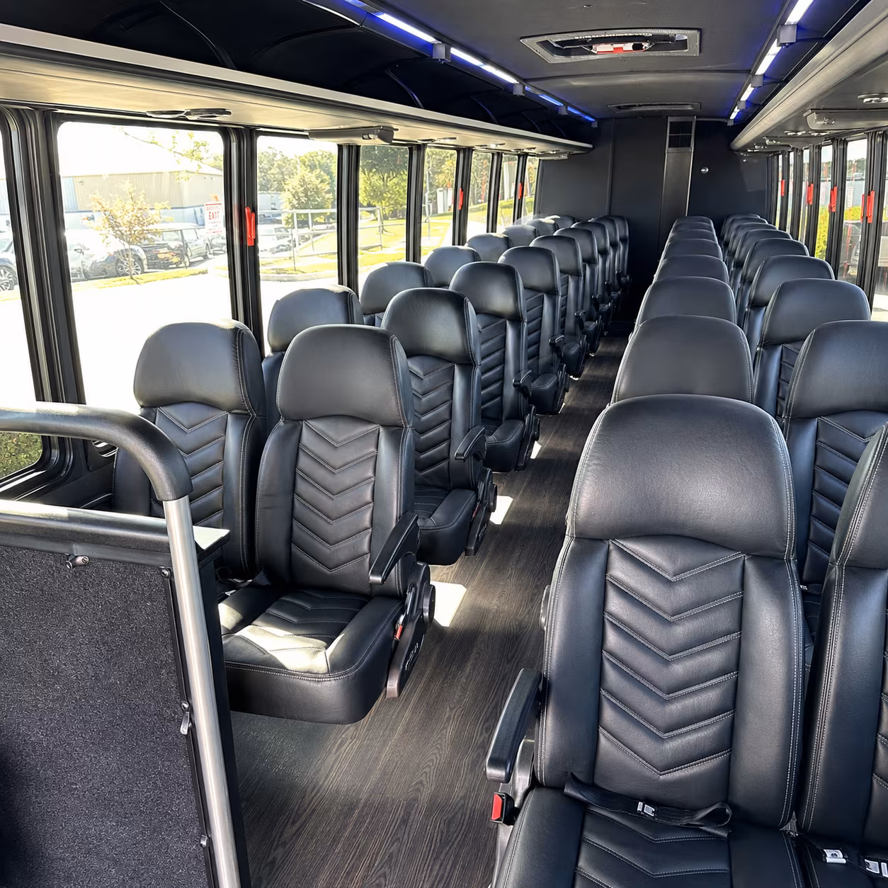 Garland School Event Transportation party bus exterior