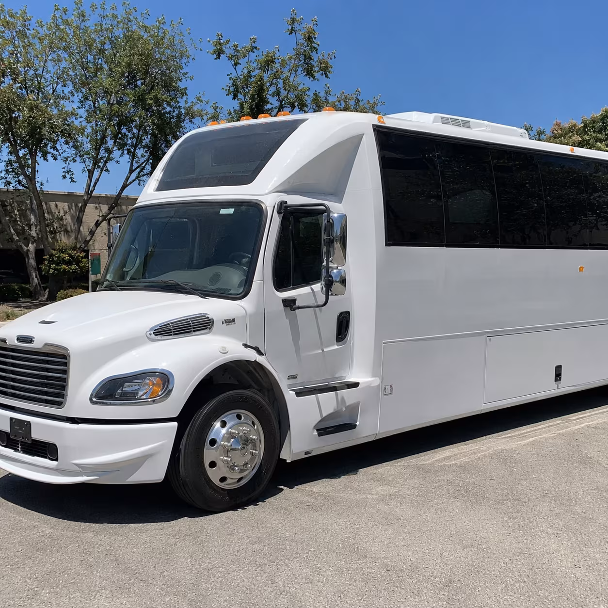 Garland Wedding Transportation party bus exterior