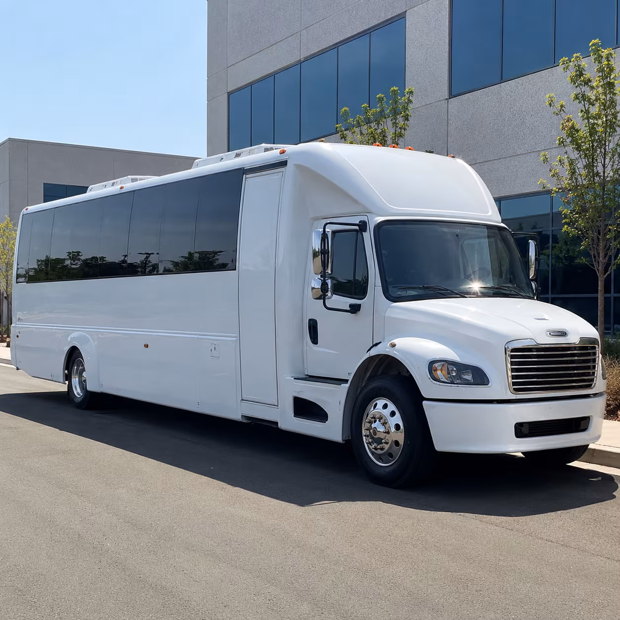 Garland Wedding Transportation party bus exterior