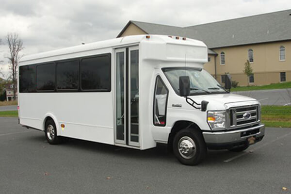 exterior of 18 passenger party bus