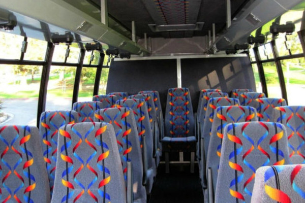 interior of 20 passenger minibus rental