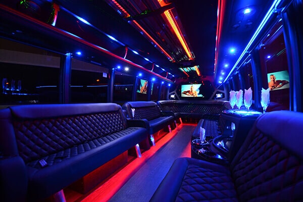 40 passenger party bus rental interior port-arthur