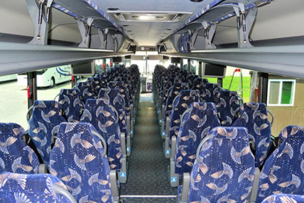 interior 40 passenger charter bus